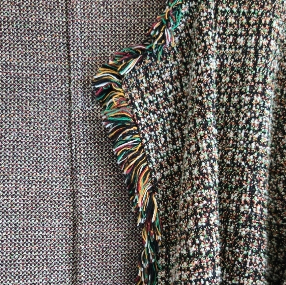 Complete Zara Outfit Oversized Shirt Dress M And Tweed Cardigan Size Large - Picture 3 of 9